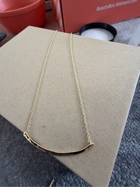 Gorjana Polished Gold Curved Bar Necklace